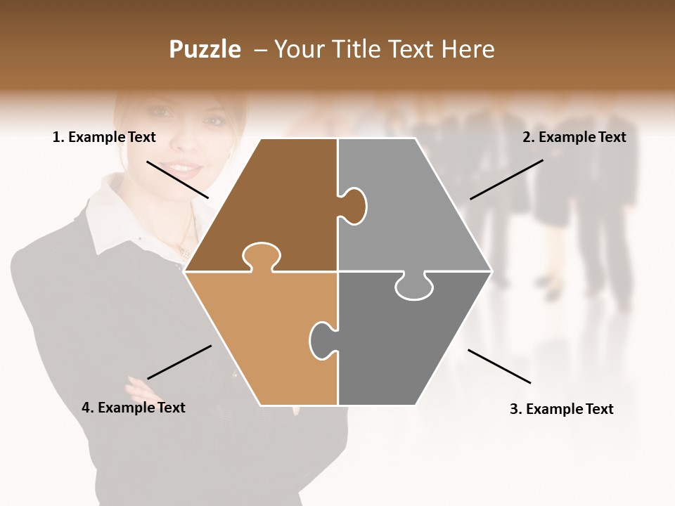 People Businesswoman Vision PowerPoint Template