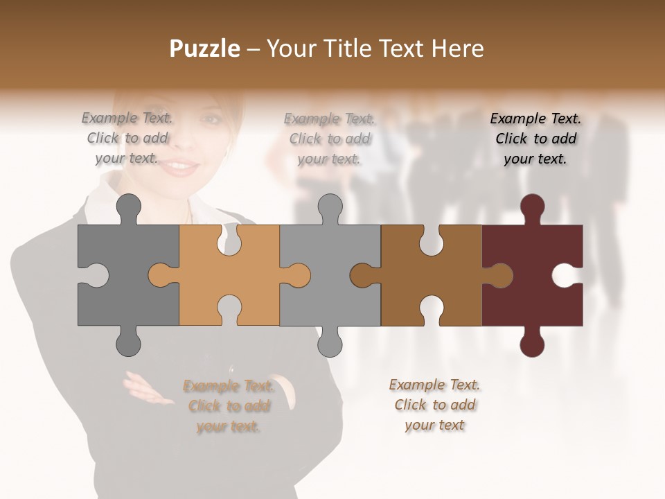 People Businesswoman Vision PowerPoint Template