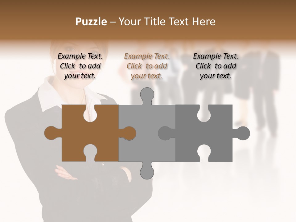 People Businesswoman Vision PowerPoint Template