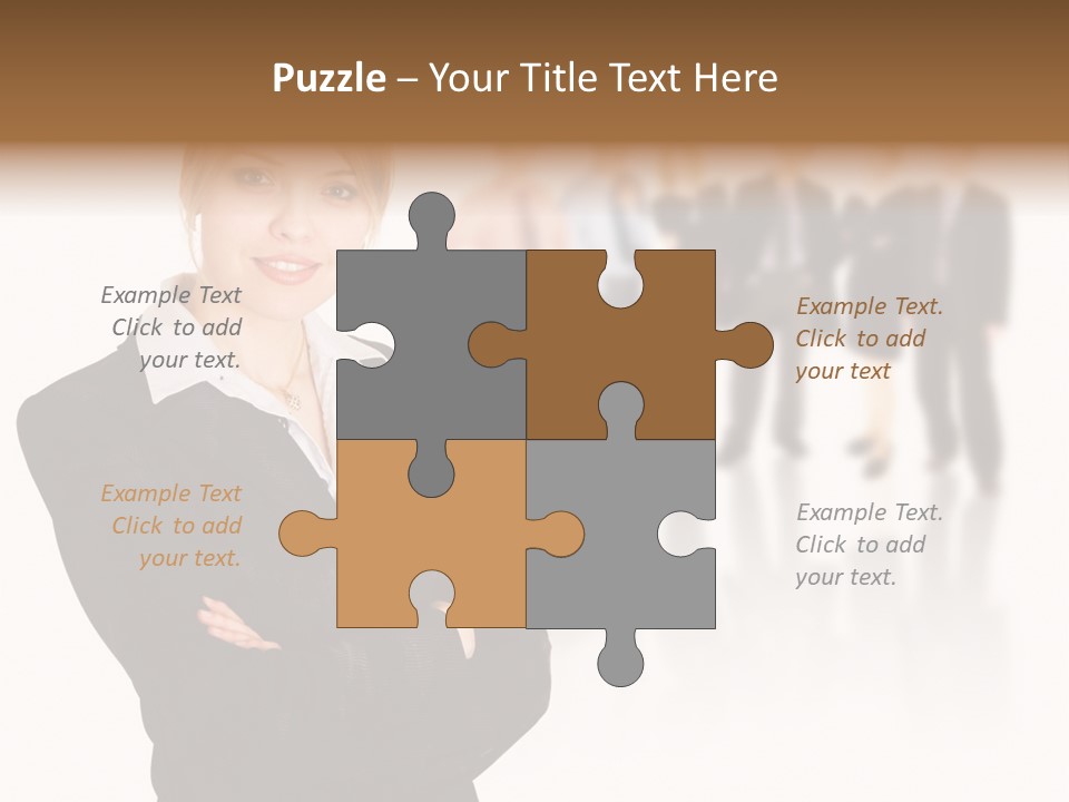 People Businesswoman Vision PowerPoint Template