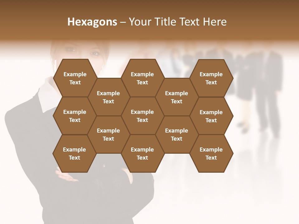 People Businesswoman Vision PowerPoint Template