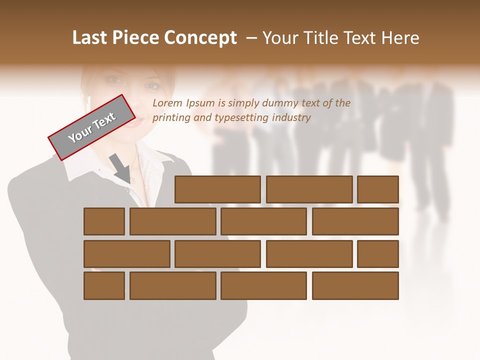 People Businesswoman Vision PowerPoint Template