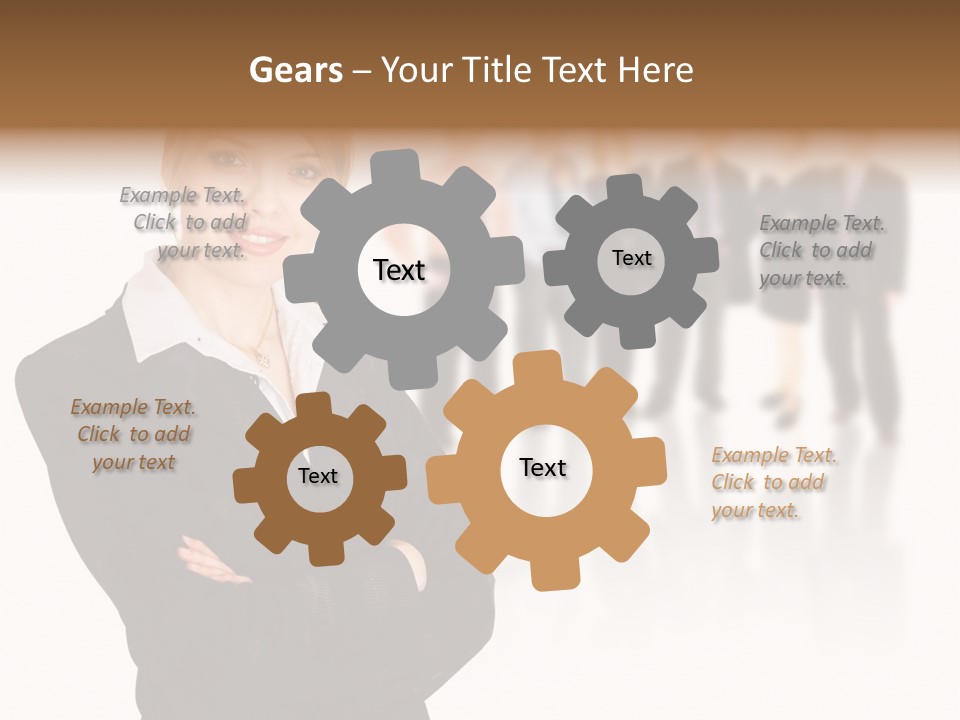 People Businesswoman Vision PowerPoint Template