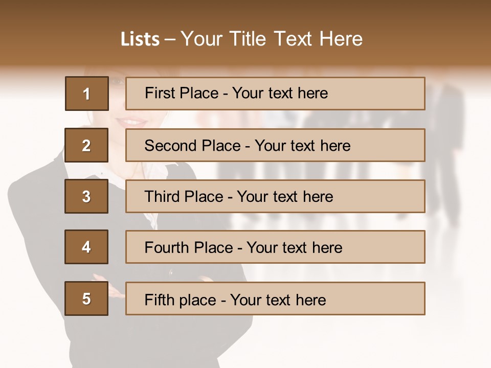 People Businesswoman Vision PowerPoint Template