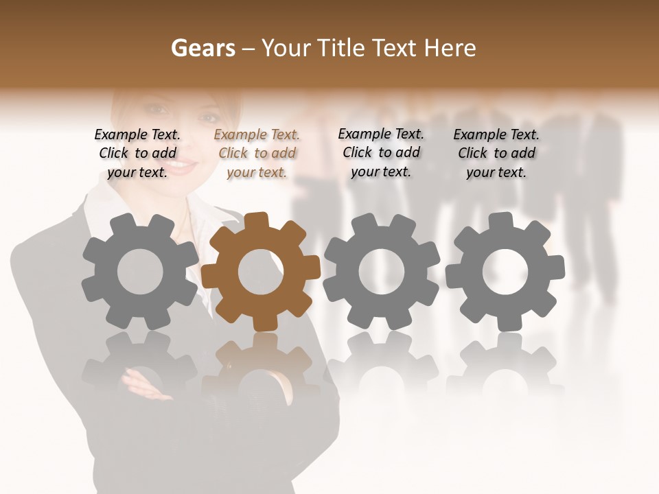 People Businesswoman Vision PowerPoint Template