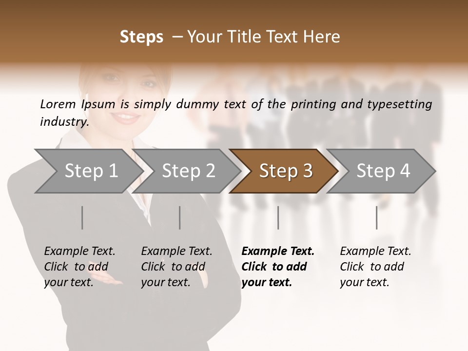 People Businesswoman Vision PowerPoint Template