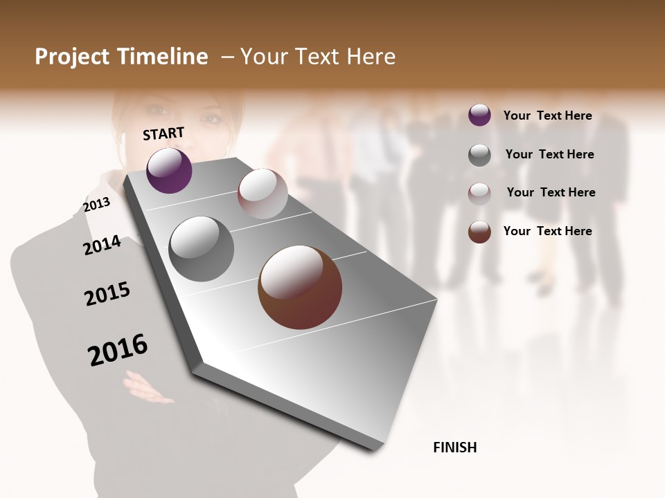 People Businesswoman Vision PowerPoint Template