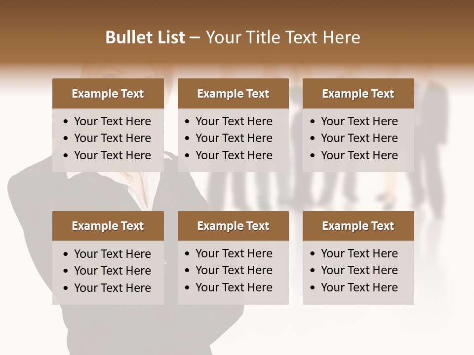 People Businesswoman Vision PowerPoint Template