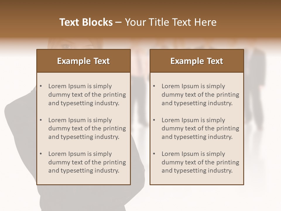 People Businesswoman Vision PowerPoint Template