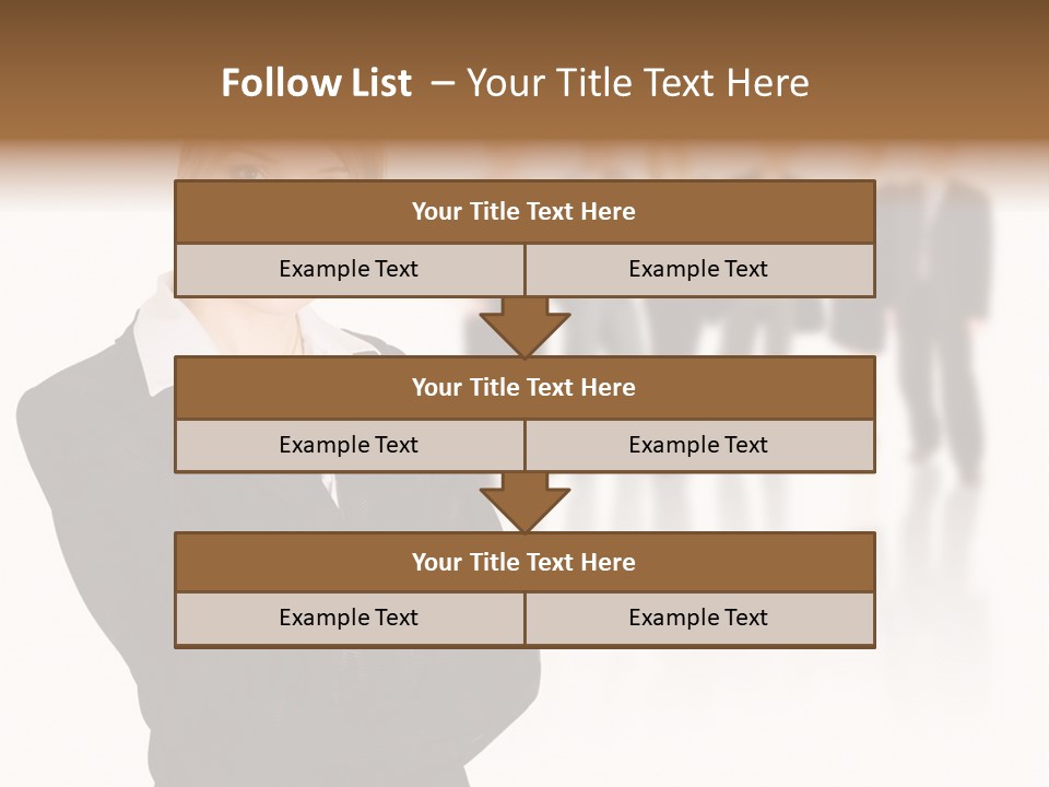 People Businesswoman Vision PowerPoint Template