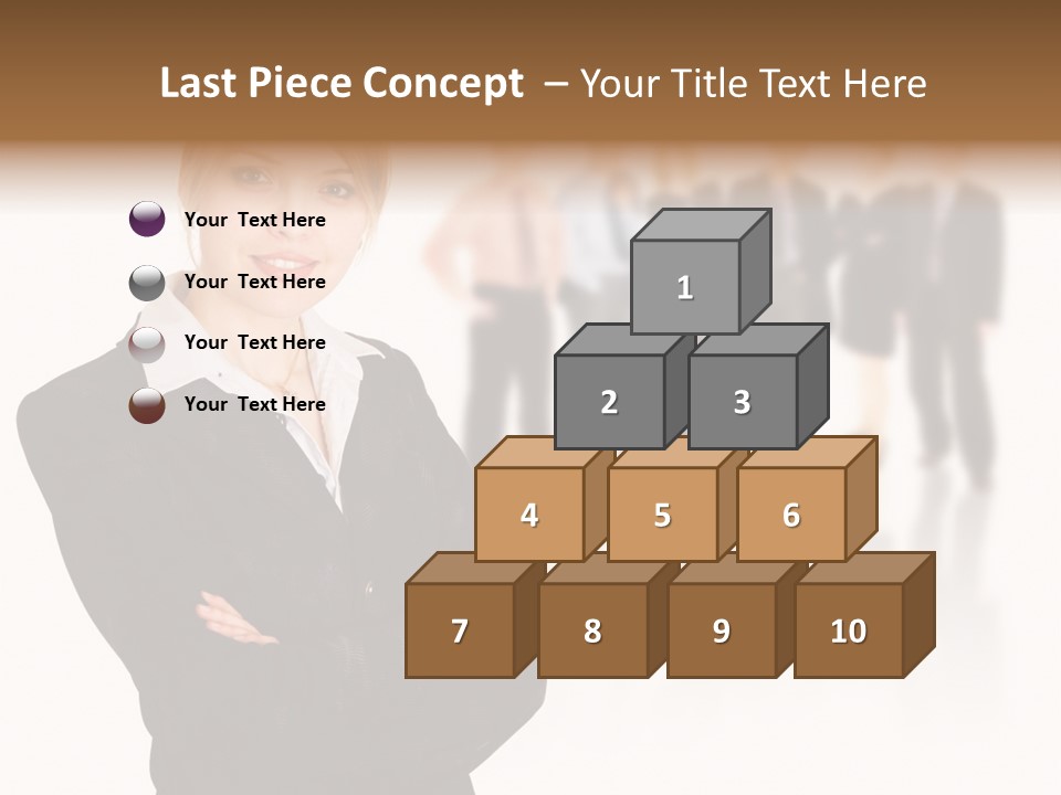 People Businesswoman Vision PowerPoint Template