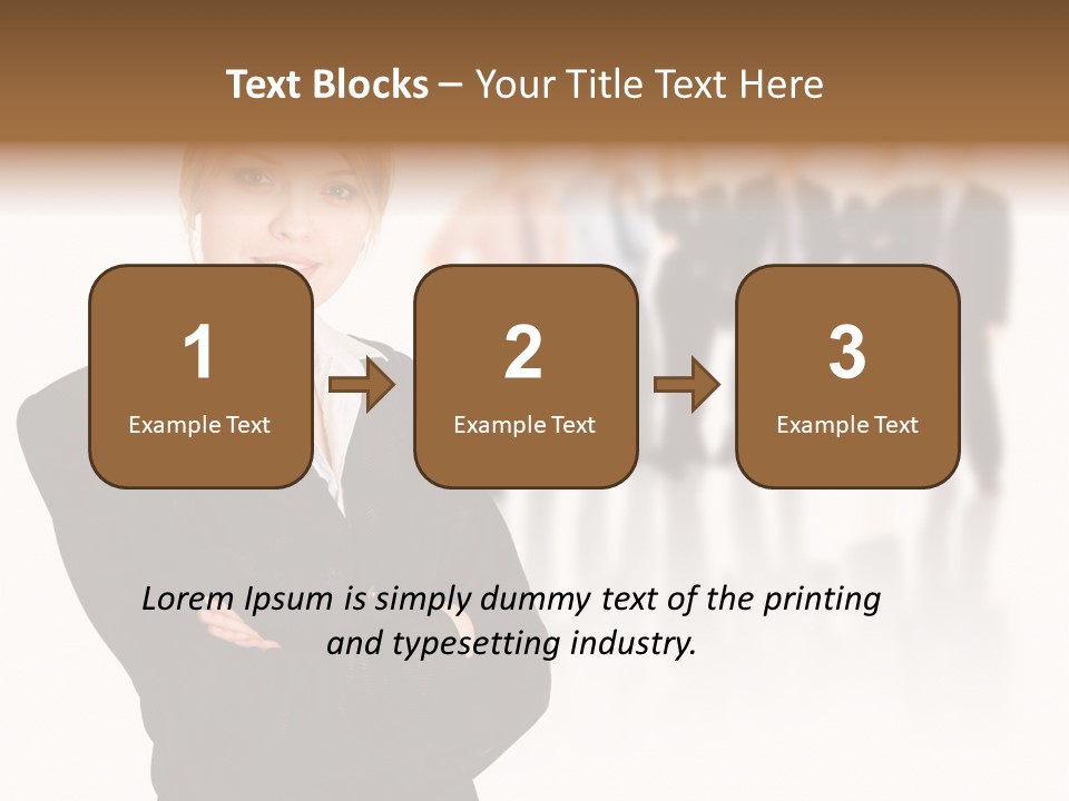 People Businesswoman Vision PowerPoint Template