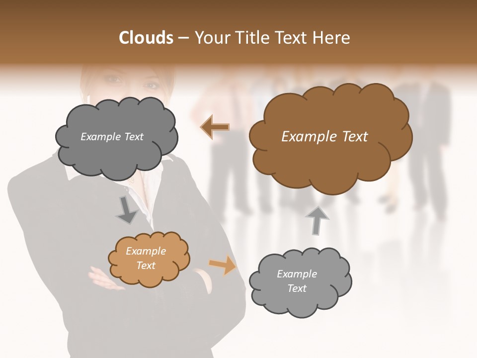 People Businesswoman Vision PowerPoint Template