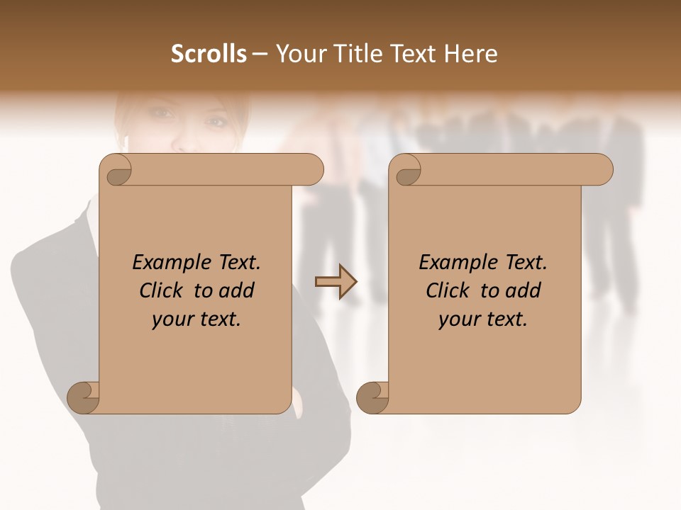 People Businesswoman Vision PowerPoint Template