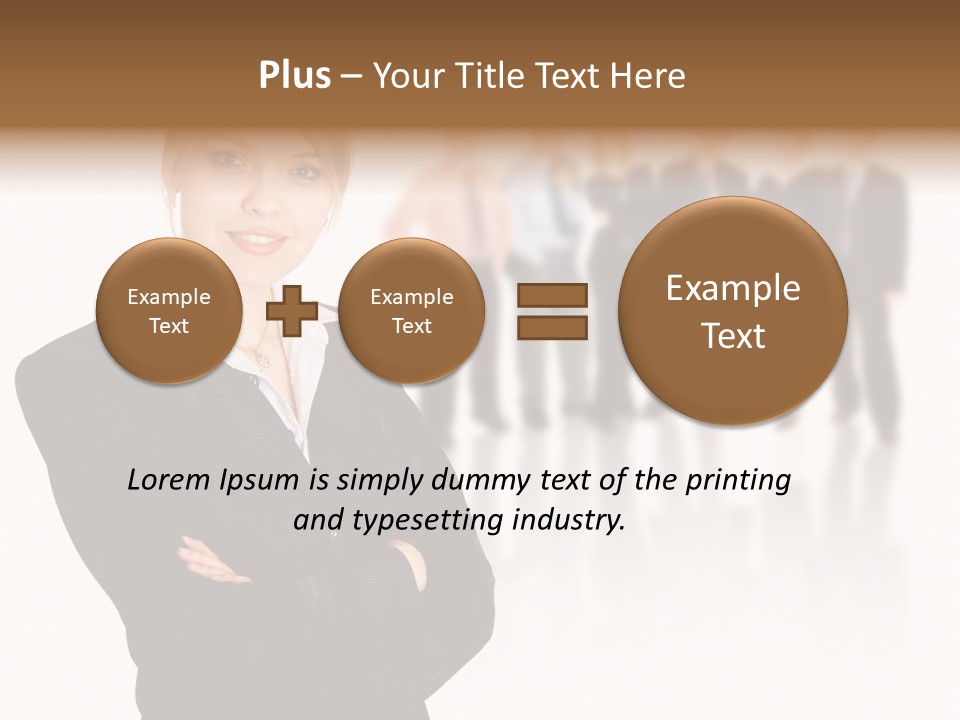 People Businesswoman Vision PowerPoint Template