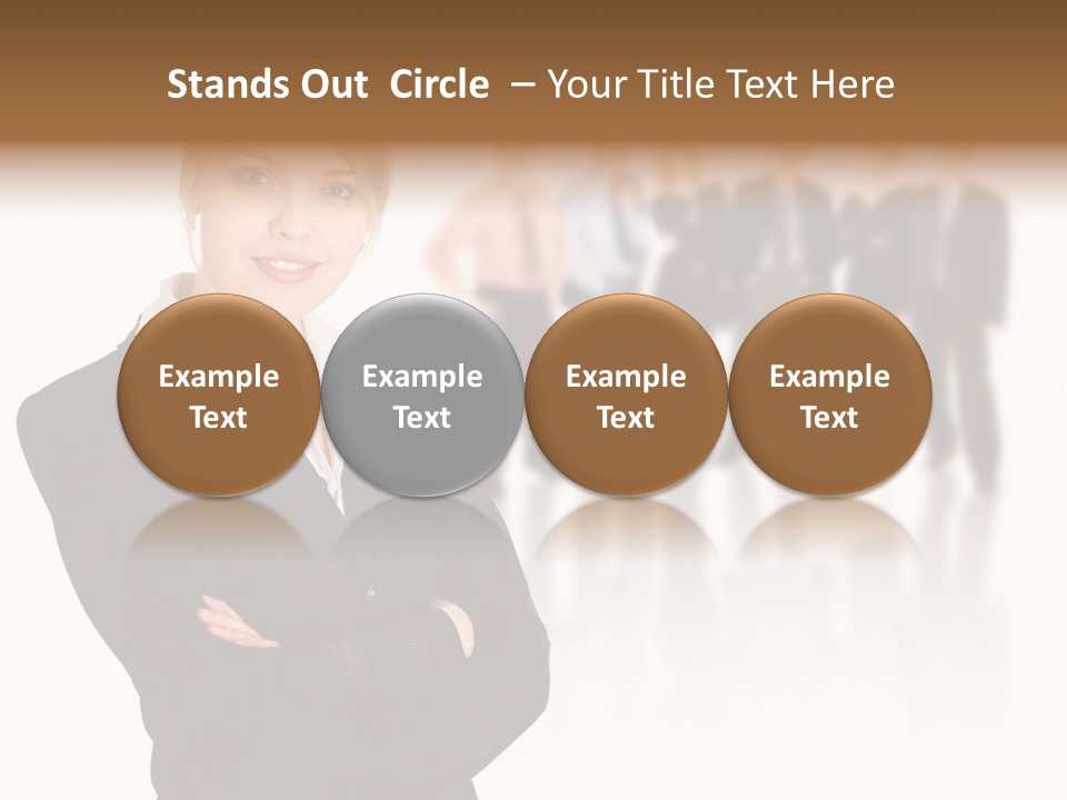 People Businesswoman Vision PowerPoint Template