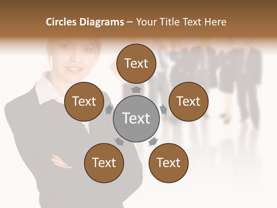 People Businesswoman Vision PowerPoint Template