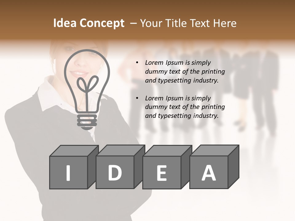 People Businesswoman Vision PowerPoint Template