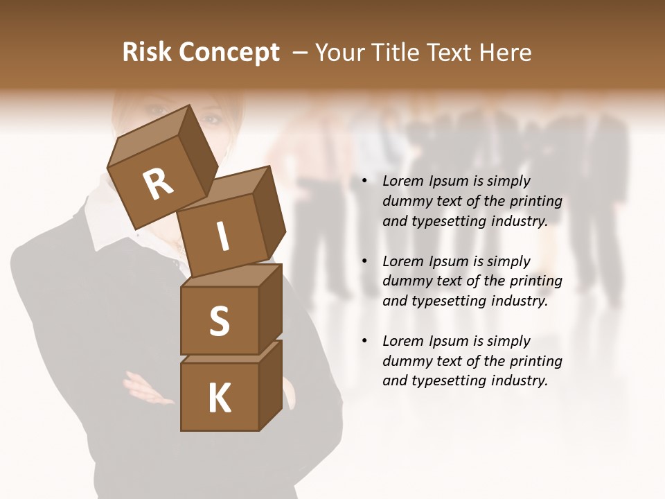 People Businesswoman Vision PowerPoint Template