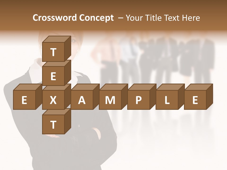 People Businesswoman Vision PowerPoint Template