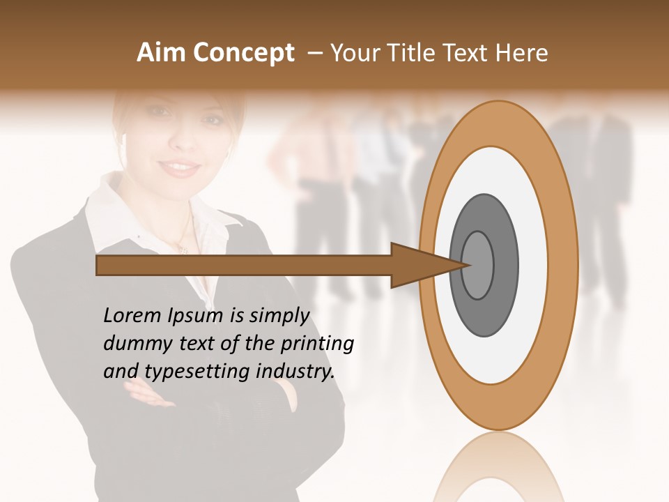 People Businesswoman Vision PowerPoint Template