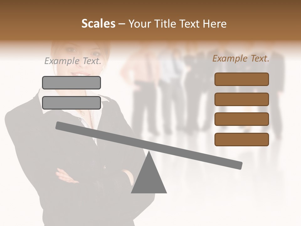 People Businesswoman Vision PowerPoint Template