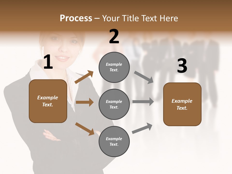 People Businesswoman Vision PowerPoint Template