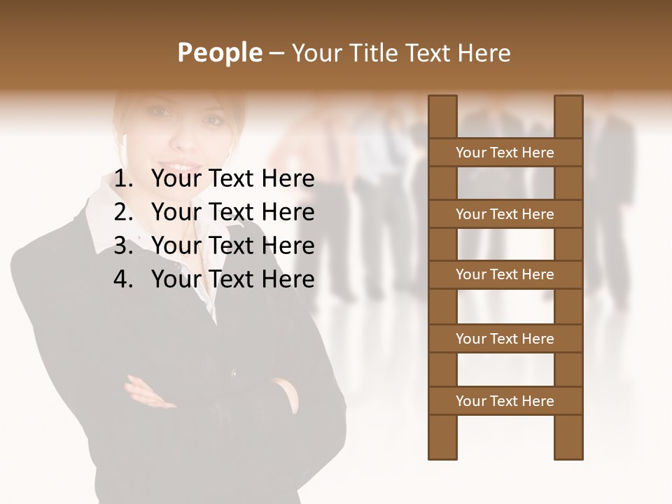 People Businesswoman Vision PowerPoint Template