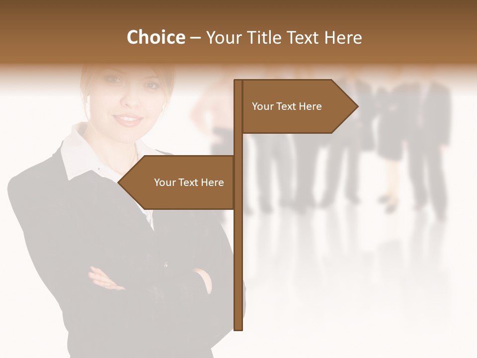 People Businesswoman Vision PowerPoint Template