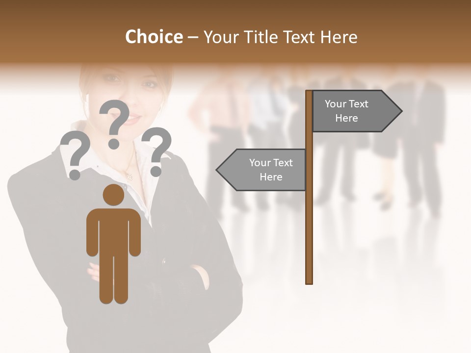 People Businesswoman Vision PowerPoint Template