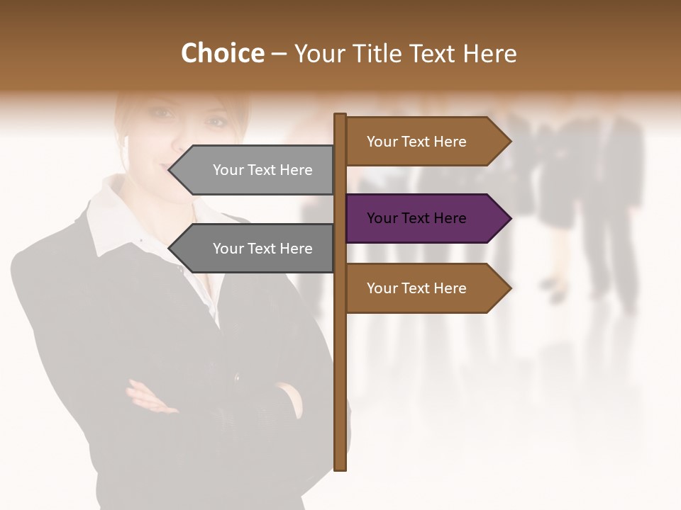 People Businesswoman Vision PowerPoint Template