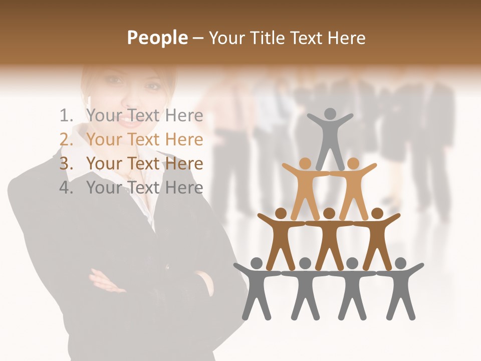 People Businesswoman Vision PowerPoint Template