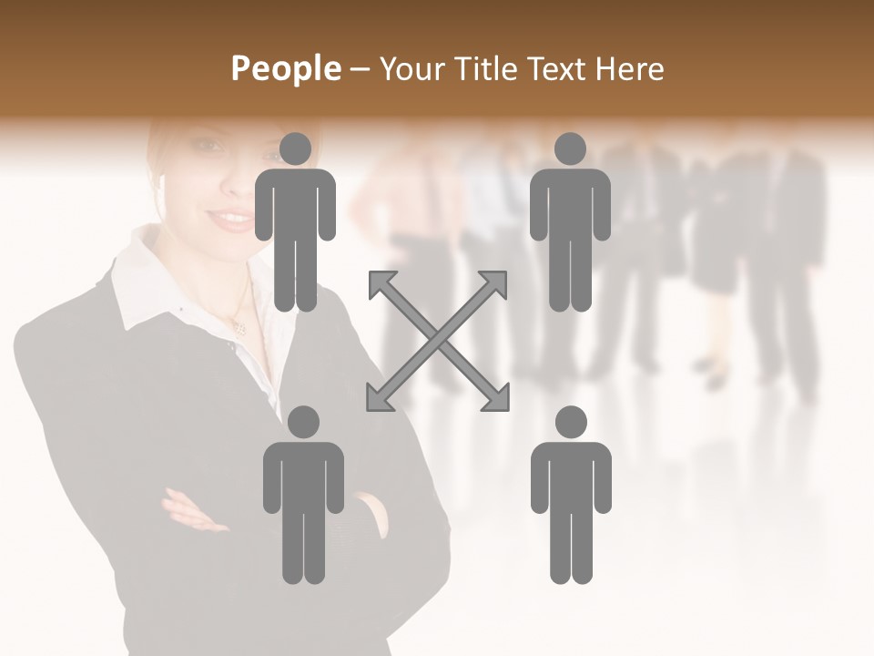 People Businesswoman Vision PowerPoint Template