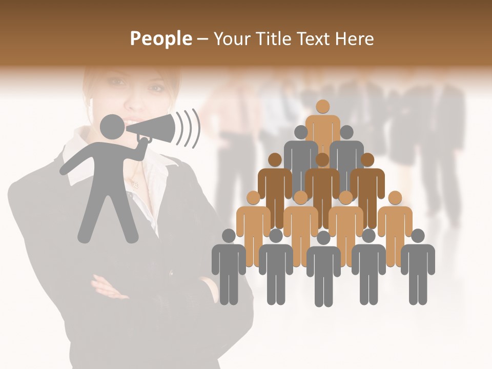 People Businesswoman Vision PowerPoint Template