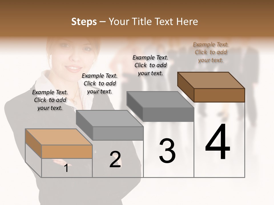 People Businesswoman Vision PowerPoint Template