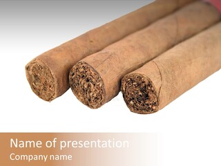 Cigarette Cuba Burning PowerPoint Template