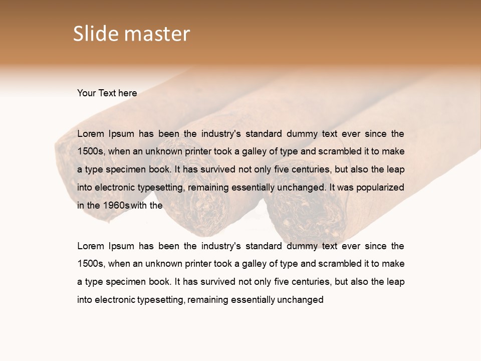 Cigarette Cuba Burning PowerPoint Template