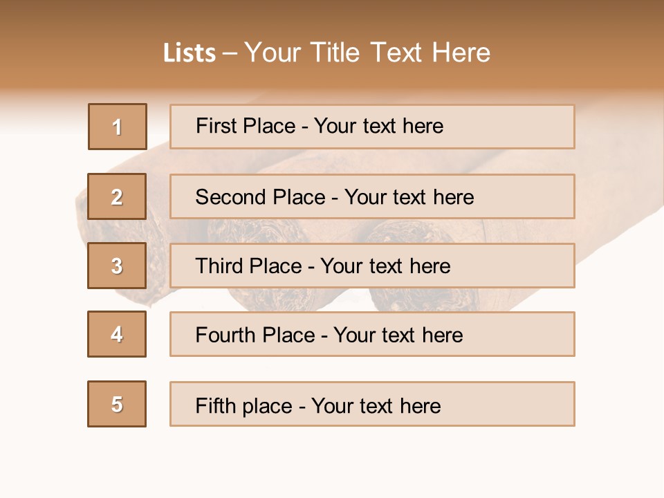 Cigarette Cuba Burning PowerPoint Template