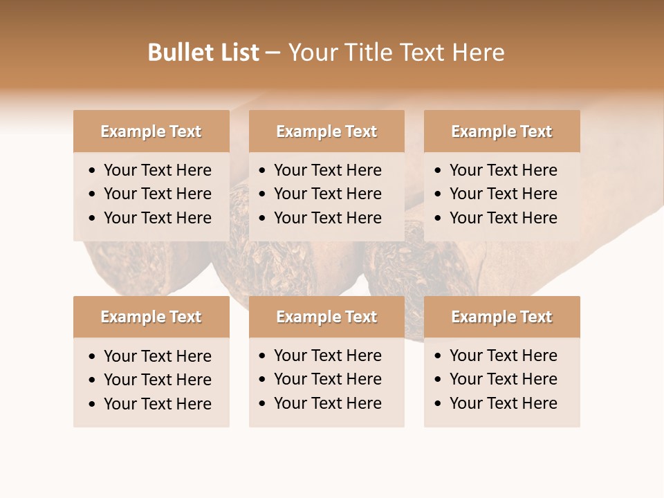 Cigarette Cuba Burning PowerPoint Template