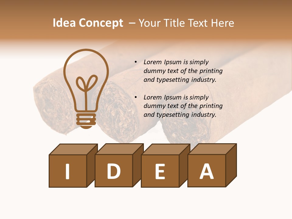 Cigarette Cuba Burning PowerPoint Template