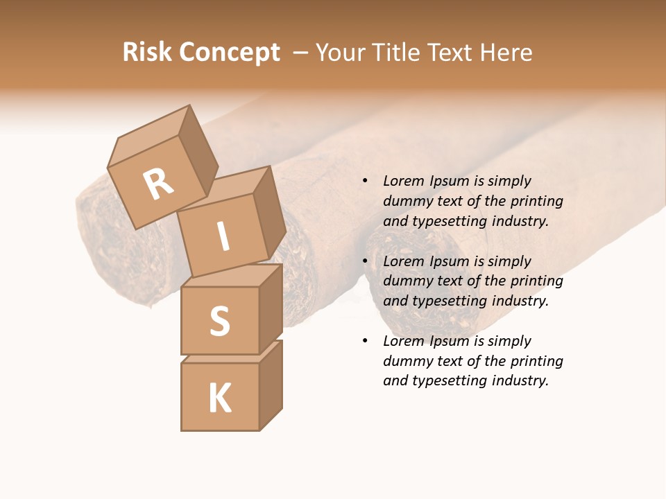 Cigarette Cuba Burning PowerPoint Template