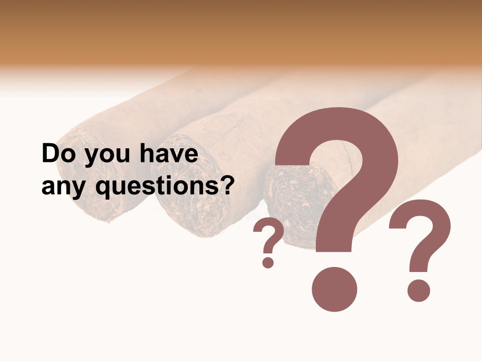 Cigarette Cuba Burning PowerPoint Template