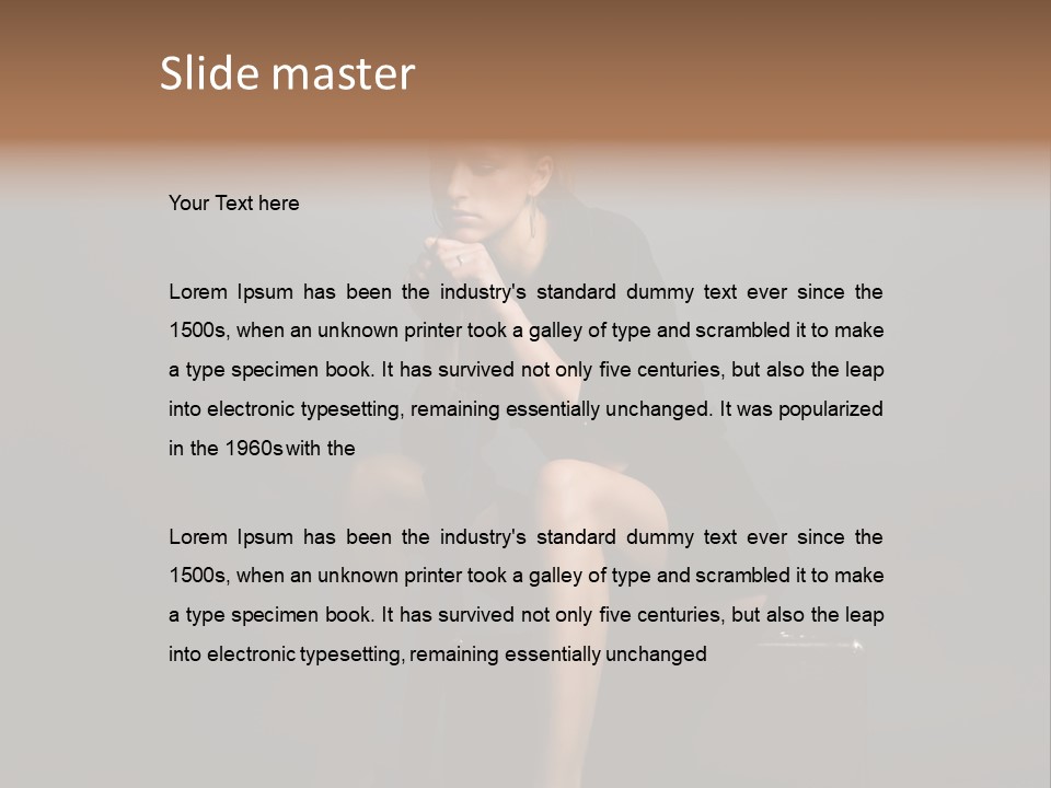 Suitcase Suspense Girl PowerPoint Template