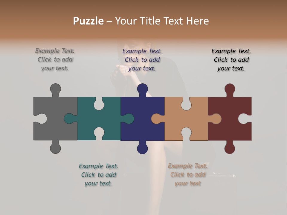 Suitcase Suspense Girl PowerPoint Template