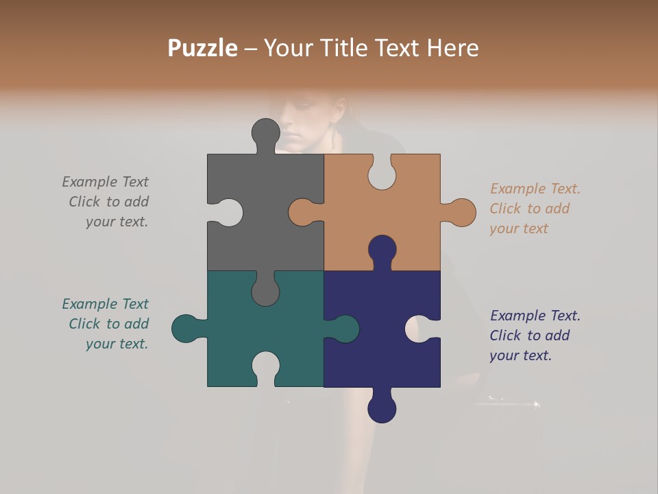 Suitcase Suspense Girl PowerPoint Template