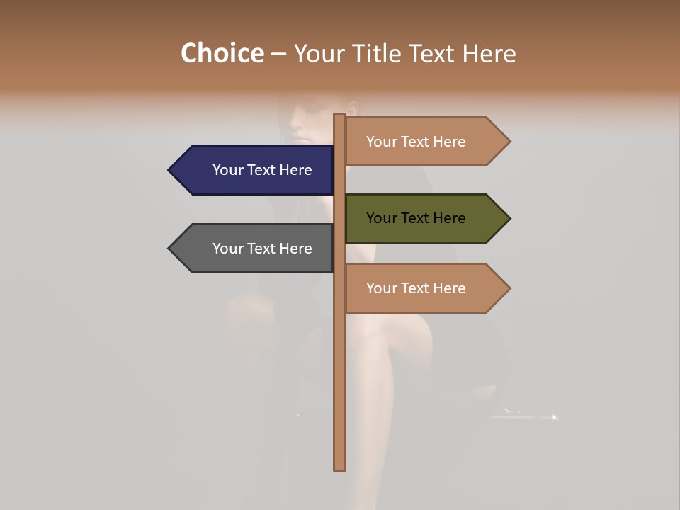 Suitcase Suspense Girl PowerPoint Template