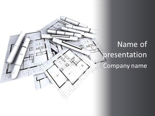 Domicile Drawing Architecture PowerPoint Template