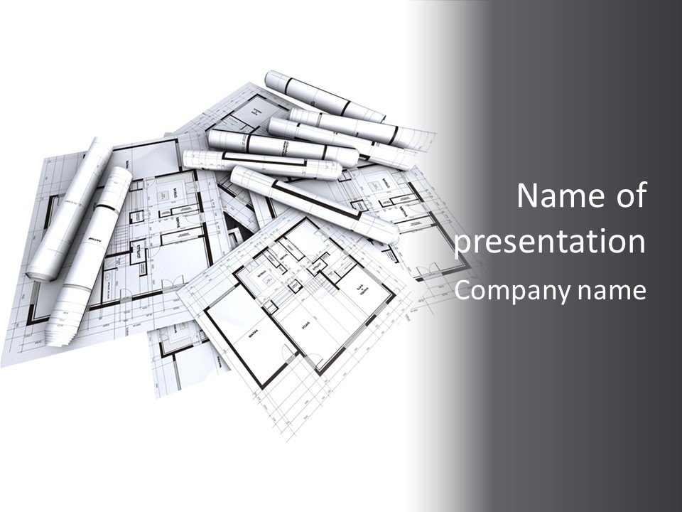 Domicile Drawing Architecture PowerPoint Template