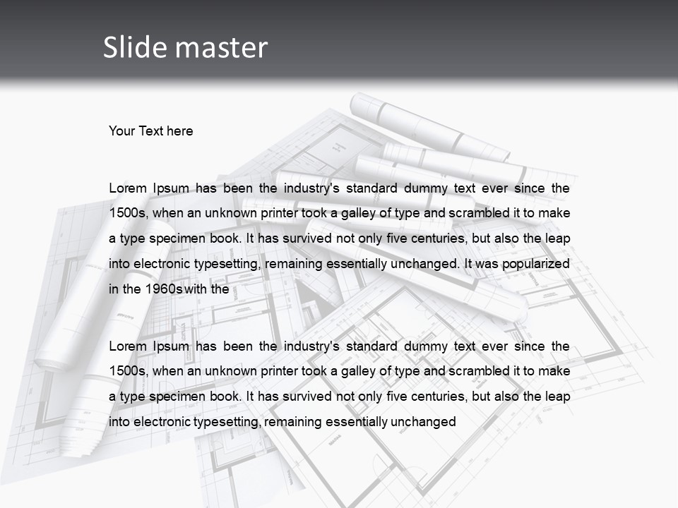 Domicile Drawing Architecture PowerPoint Template