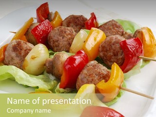 Lunch Barbecue Appetising PowerPoint Template